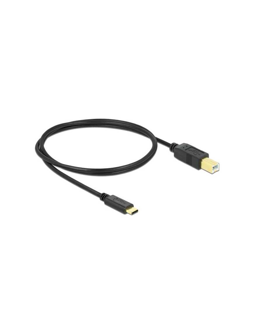 DELOCK καλώδιο USB-C σε USB Type B 83601, 1m, μαύρο