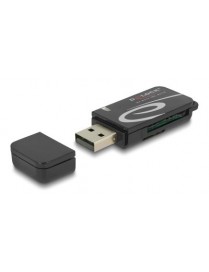 DELOCK card reader 91602 για SD & micro SD, USB, 480Mbps, μαύρο