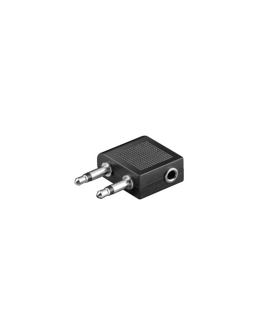 GOOBAY αντάπτορας 2x 3.5mm 2-pin σε 3.5 mm 3-pin 61004, μαύρο