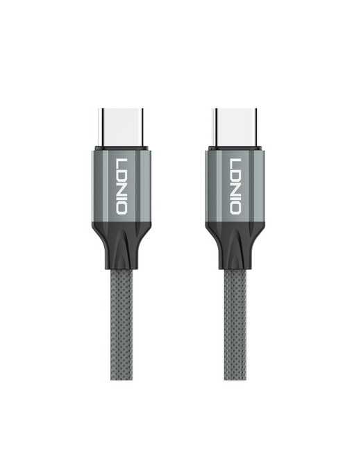 LDNIO καλώδιο USB-C σε USB-C LC442C, 65W PD, 2m, γκρι
