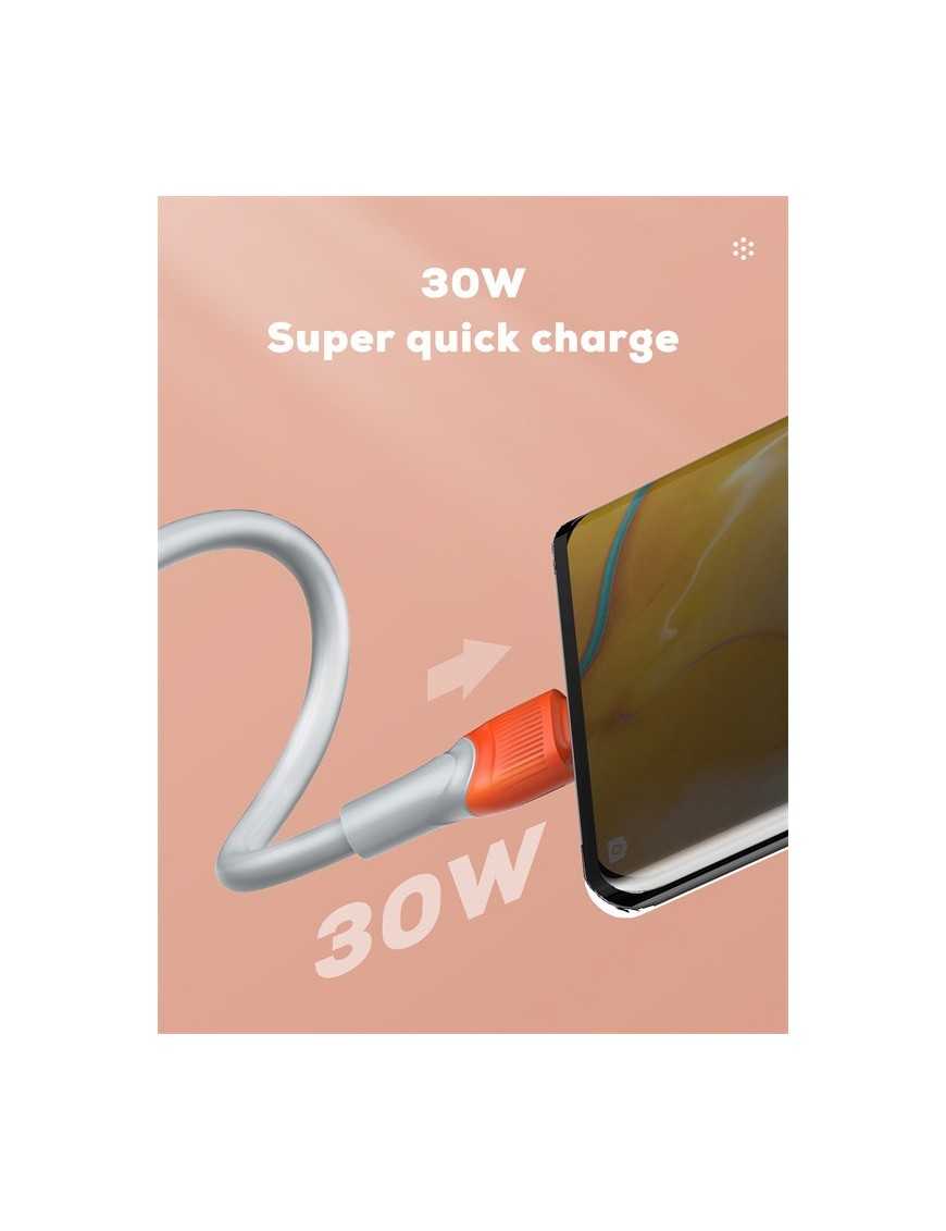 LDNIO καλώδιο Lightning σε USB LS601, 30W, 1m, γκρι