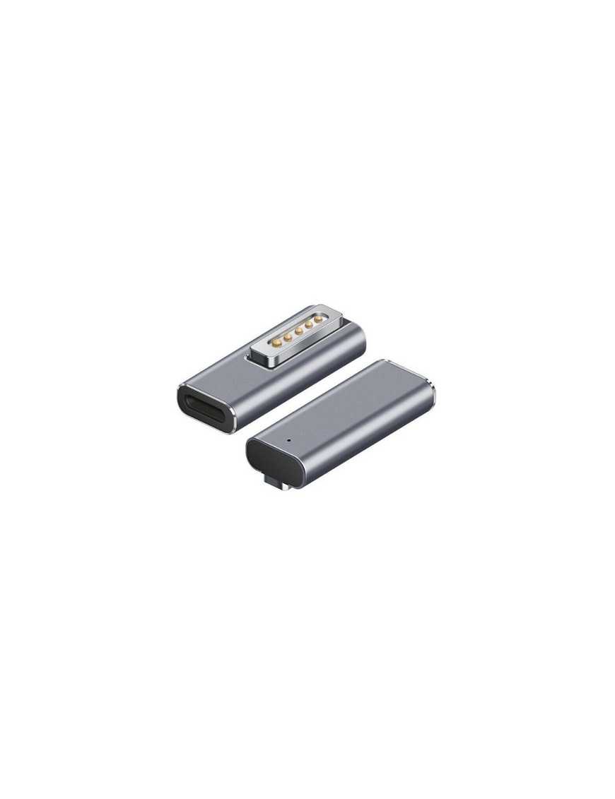 POWERTECH αντάπτορας τροφοδοσίας YX-MS2, USB-C σε Magsafe 2, ασημί