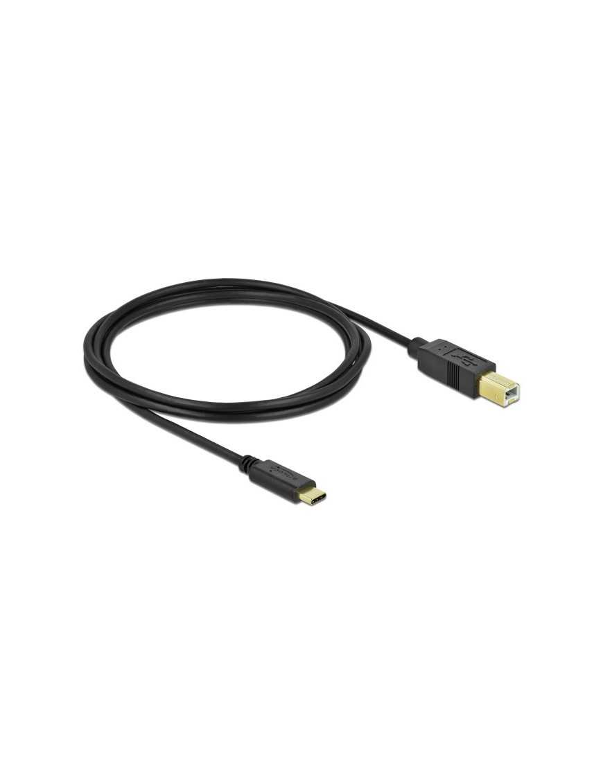 DELOCK καλώδιο USB-C σε USB Type B 83330, 2m, μαύρο