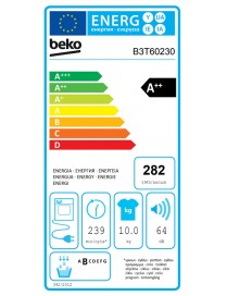 Beko B3T60230 Στεγνωτήριο 10kg A++ με Αντλία Θερμότητας