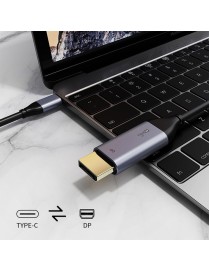 CABLETIME καλώδιο USB-C σε DisplayPort CT-CMDP2, 4K/60Hz, 1.8m, μαύρο