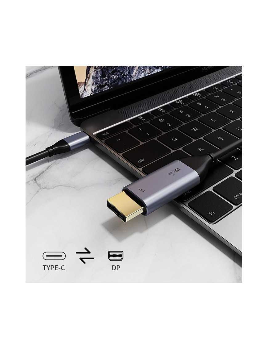 CABLETIME καλώδιο USB-C σε DisplayPort CT-CMDP2, 4K/60Hz, 1.8m, μαύρο