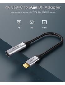 CABLETIME αντάπτορας USB-C σε Mini DisplayPort CT-CMMDP, 4K/60Hz, μαύρος