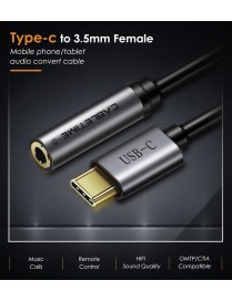 CABLETIME αντάπτορας USB-C σε 3.5mm CT-CMAUD, DAC chipset, γκρι