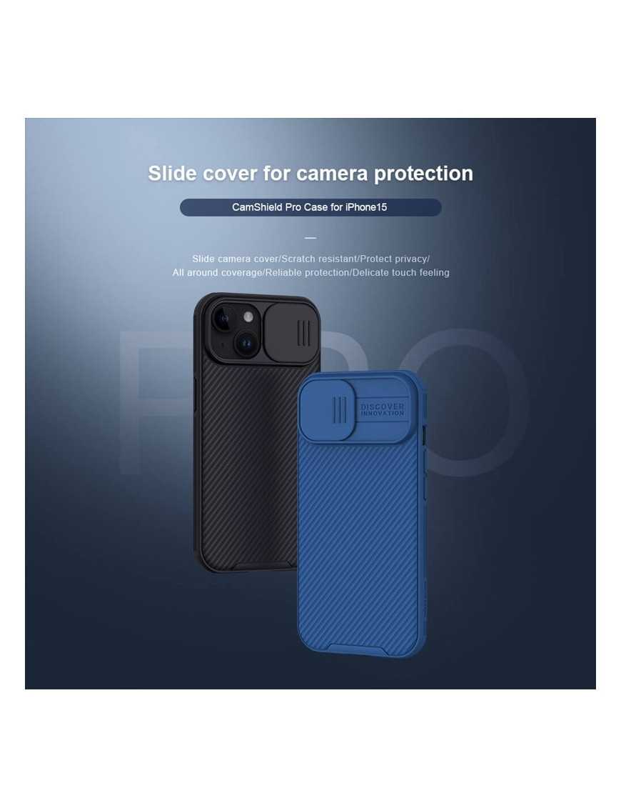 NILLKIN θήκη CamShield Pro για iPhone 15, μαύρη