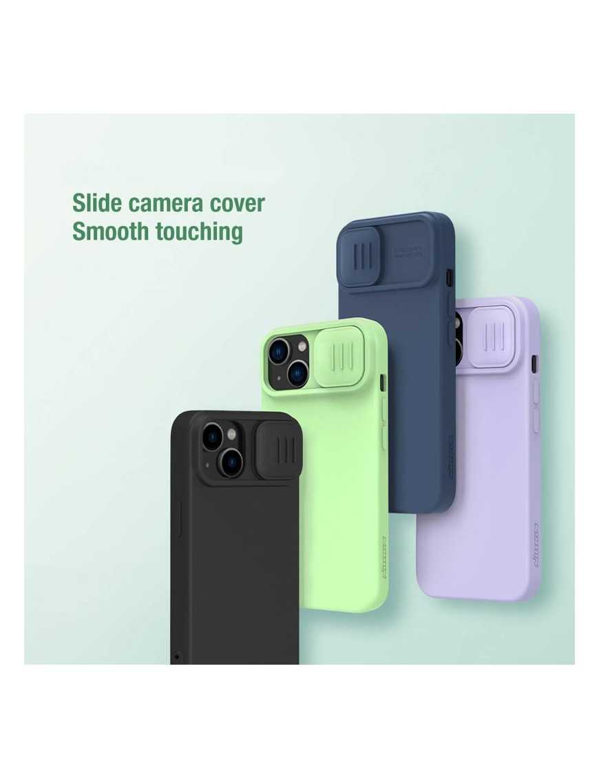 NILLKIN θήκη CamShield Silky Silicone για iPhone 15, μπλε
