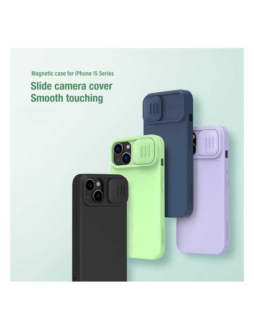 NILLKIN θήκη CamShield Silky Magnetic Silicone για iPhone 15, μαύρη