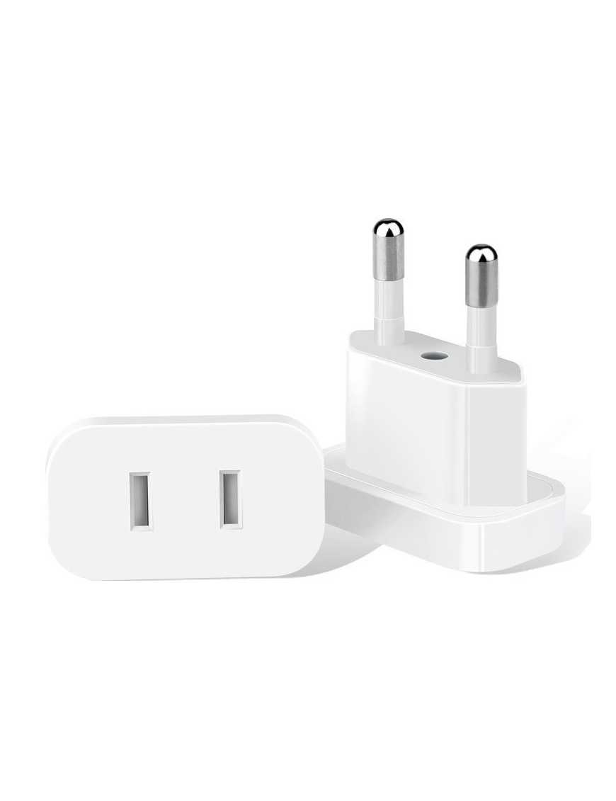 POWERTECH αντάπτορας πρίζας US σε EU PT-927, με ασφάλεια, 4.8mm, λευκός