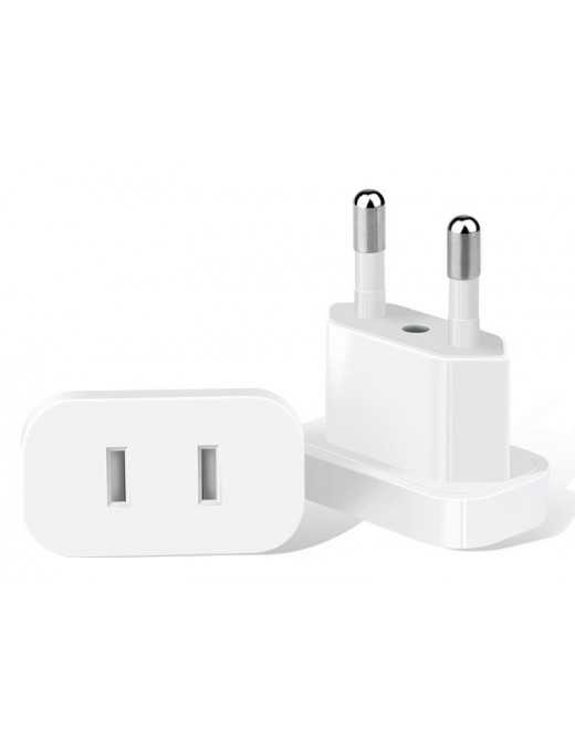 POWERTECH αντάπτορας πρίζας US σε EU PT-927, με ασφάλεια, 4.8mm, λευκός