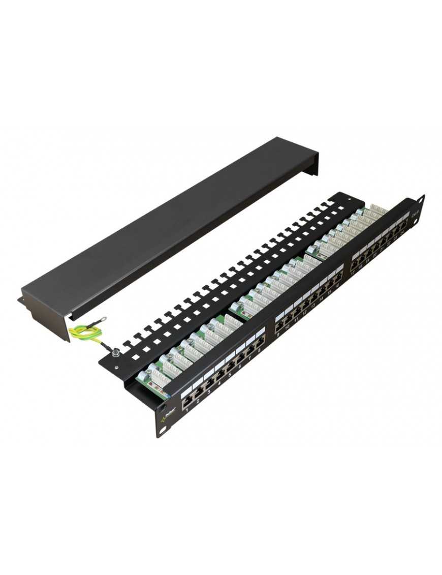 PULSAR patch panel για rack RP-F24V6, 24-port, FTP Cat 6, 1U