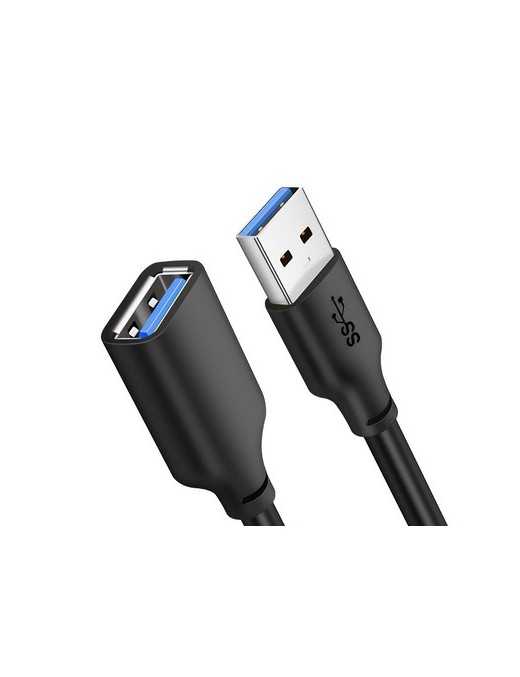 CABLETIME καλώδιο προέκτασης USB CT-AMAFN, 5Gbps, 1m, μαύρο