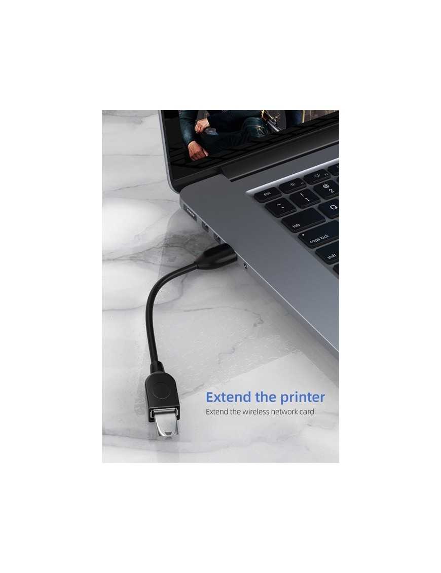 CABLETIME καλώδιο προέκτασης USB CT-AMAF2, 3A, 480Mbps, 0.5m, μαύρο