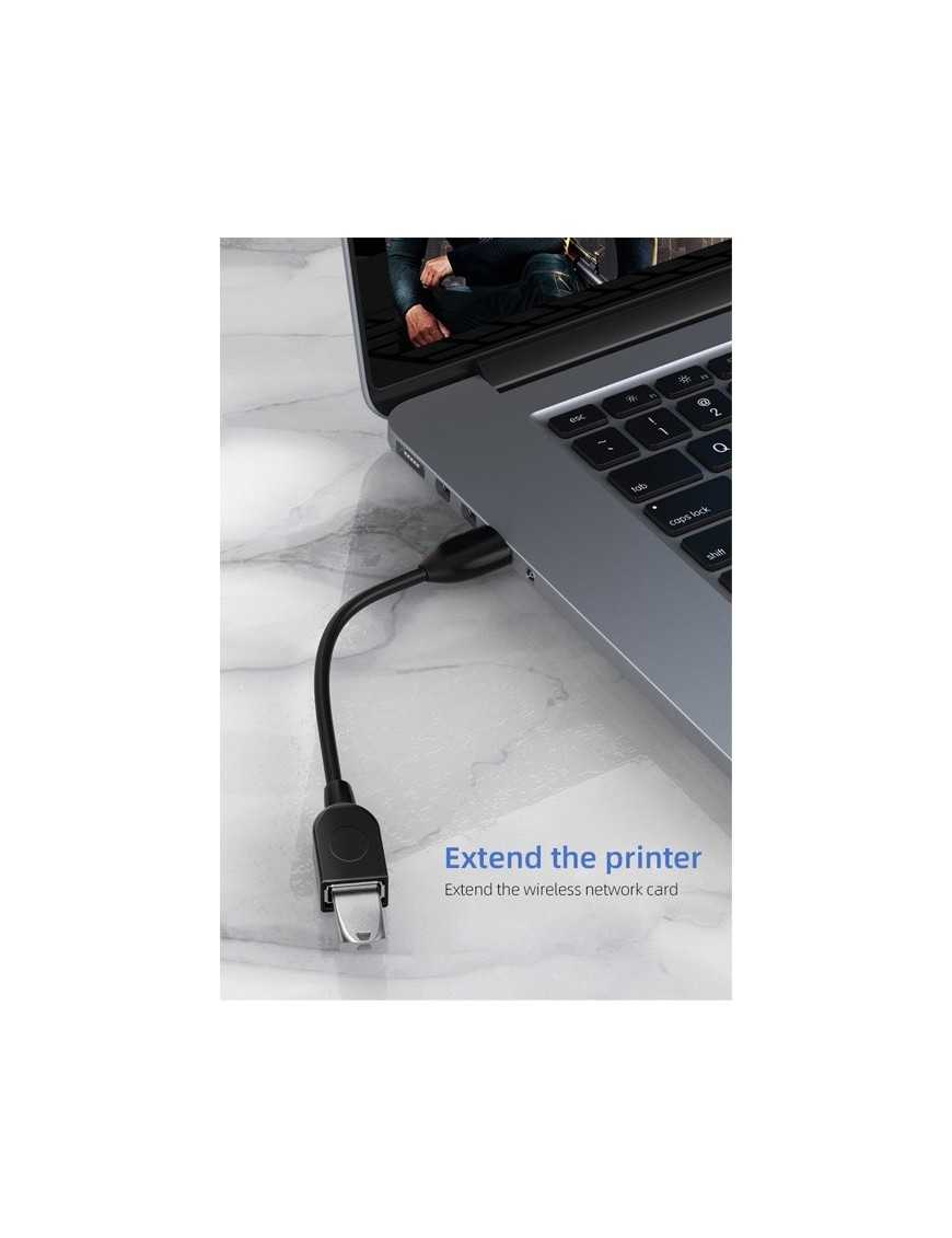 CABLETIME καλώδιο προέκτασης USB CT-AMAF2, 3A, 480Mbps, 1m, μαύρο