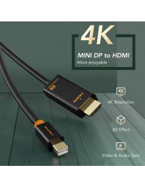 CABLETIME καλώδιο HDMI σε Mini DisplayPort CT-03G4K60, 4K, 1.8m, λευκό