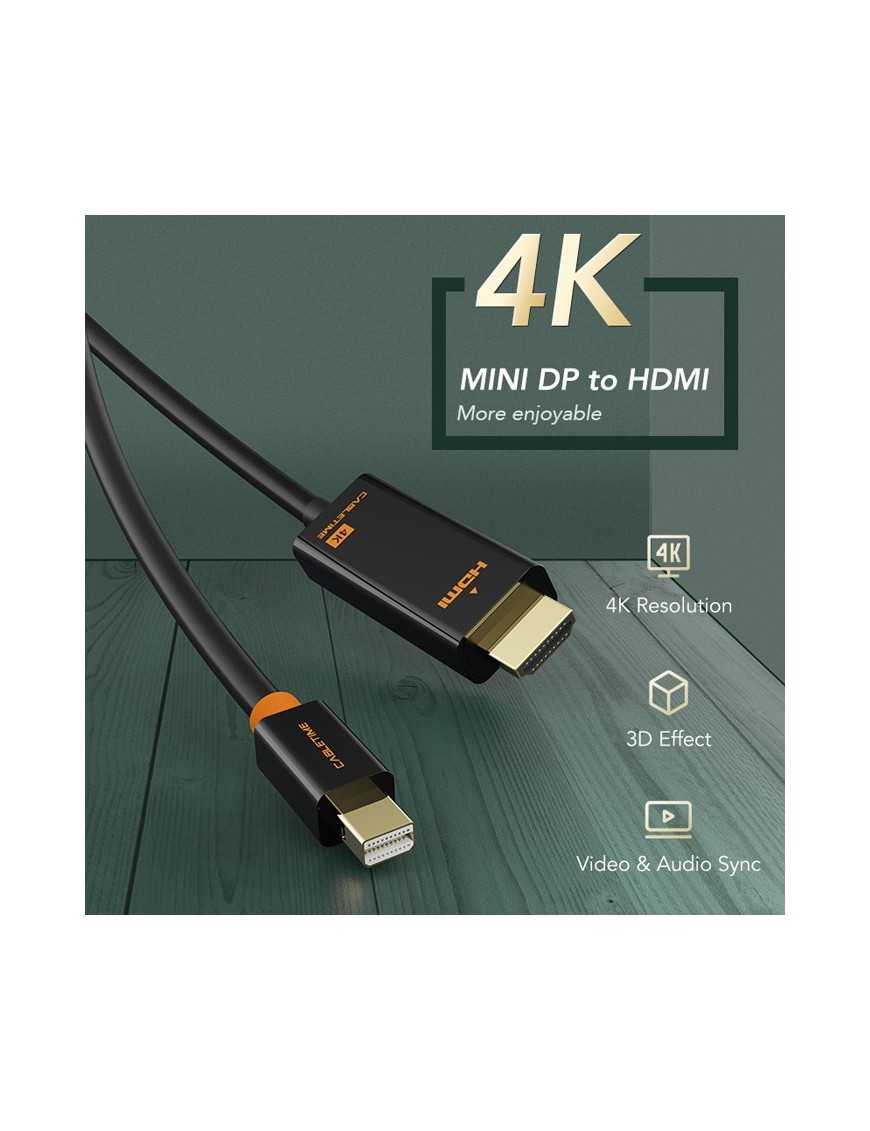 CABLETIME καλώδιο HDMI σε Mini DisplayPort CT-03G4K60, 4K, 1.8m, λευκό