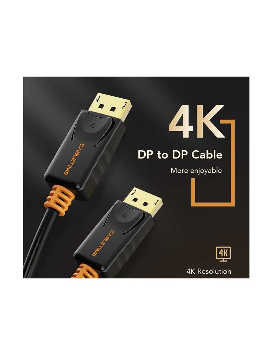 CABLETIME καλώδιο DisplayPort CT-01G, 4K/60Hz, 1m, μαύρο