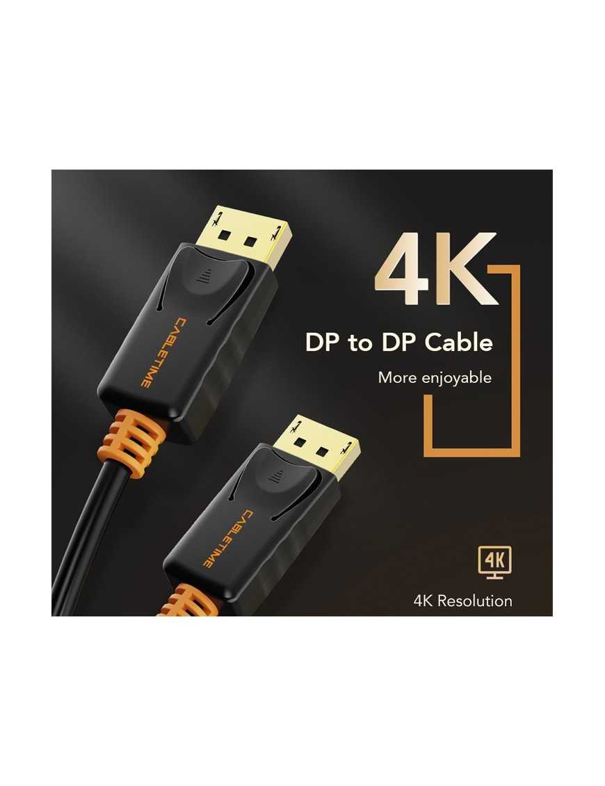 CABLETIME καλώδιο DisplayPort CT-01G, 4K/60Hz, 4.5m, μαύρο