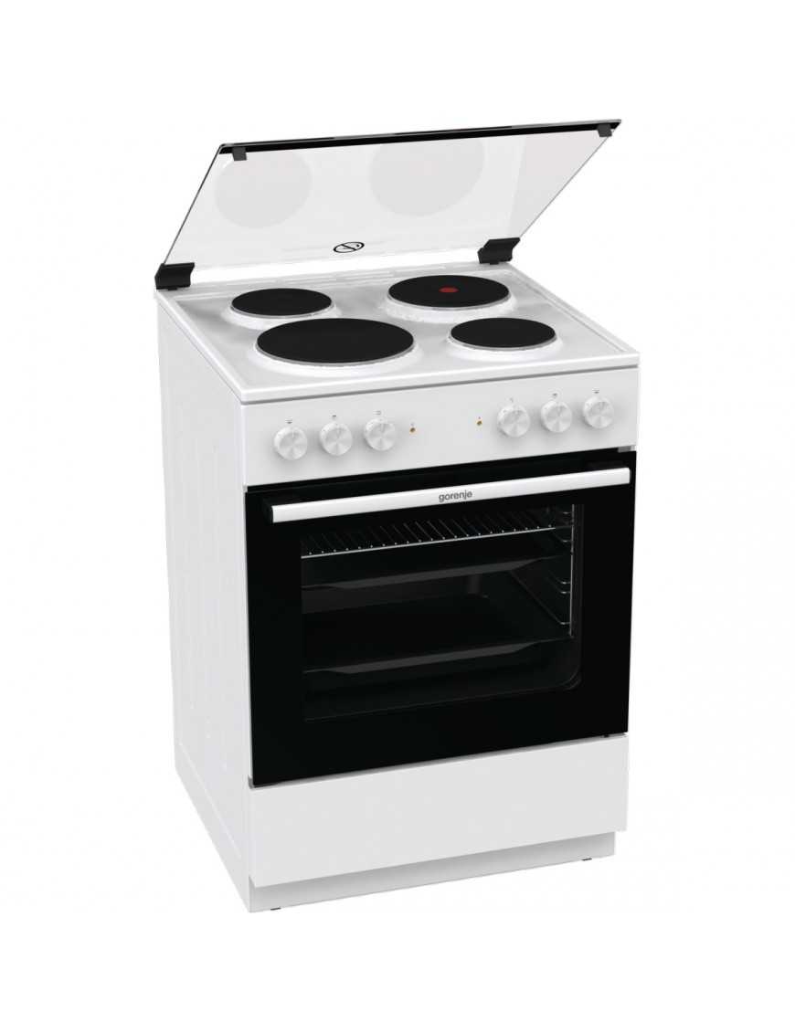 Gorenje GE6A40WB Κουζίνα 71lt με Εμαγιέ Εστίες Λευκή
