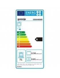Gorenje GE6A40WB Κουζίνα 71lt με Εμαγιέ Εστίες Λευκή