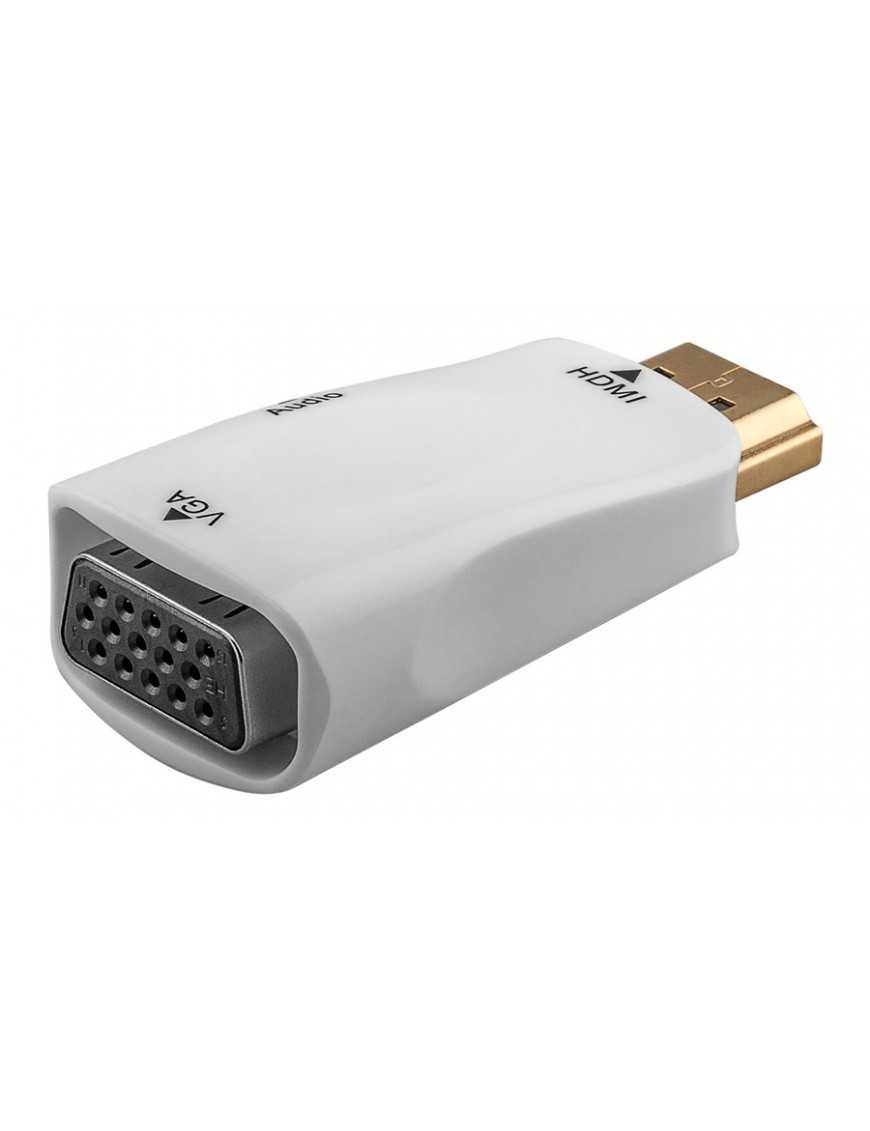 GOOBAY αντάπτορας HDMI σε VGA 44793 με 3.5mm, 1080p/60Hz, λευκός