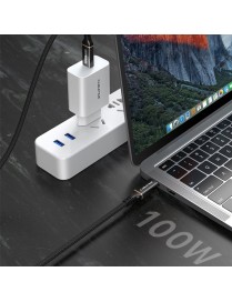 CABLETIME καλώδιο USB-C CT-USB4, 100W, 8K, 40Gbps, 1m, μαύρο