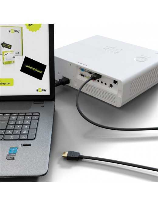 GOOBAY καλώδιο HDMI 2.1 58267 certified, ARC 8K/60Hz 48Gbps, 0.5m, μαύρο