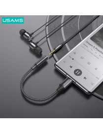 USAMS αντάπτορας USB-C σε 3.5mm US-SJ599, μαύρος