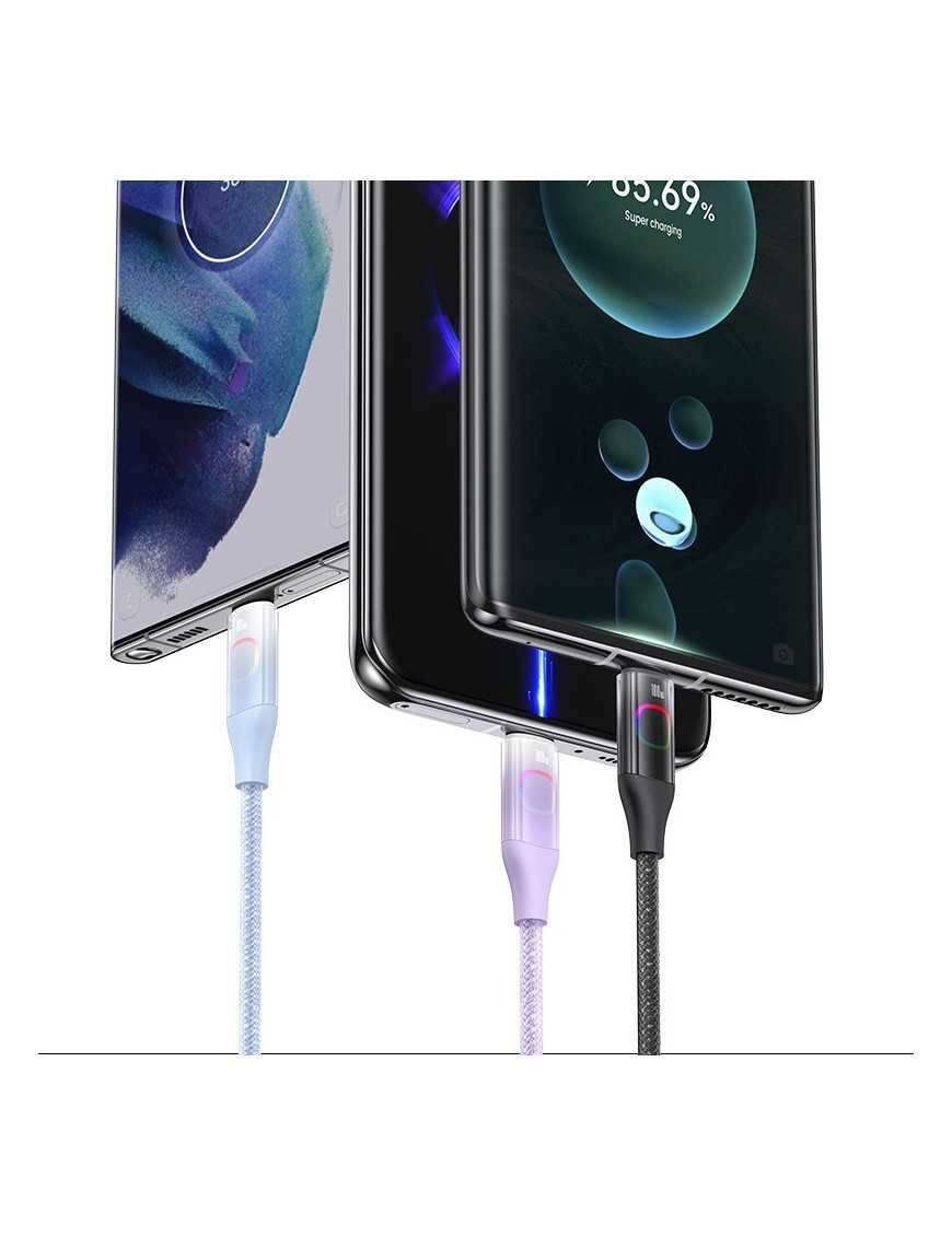 USAMS καλώδιο USB-C σε USB-C US-SJ640, 100W PD, 1.2m, μπλε