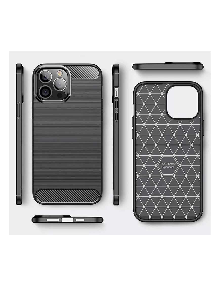 POWERTECH θήκη Carbon MOB-1929 για iPhone 15 Pro, μαύρη