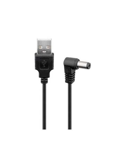 POWERTECH καλώδιο USB σε DC 5.5x2.1mm CAB-U120, copper, 1.5m, μαύρο