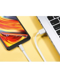 USAMS Καλώδιο USB σε USB-C US-SJ200, 10W, 1.2m, λευκό