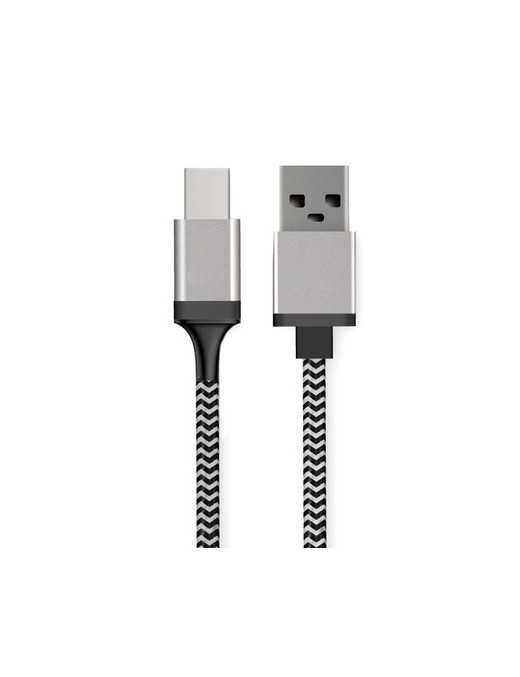 POWERTECH καλώδιο USB σε USB-C CAB-U130, 8mm tip, 25W, 1.5m, μαύρο-γκρι