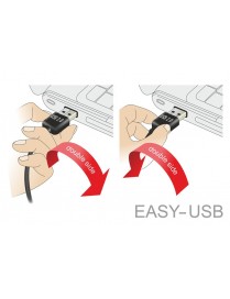 POWERTECH καλώδιο USB σε USB Micro CAB-U132, 90°, Easy USB, 0.5m, μαύρο