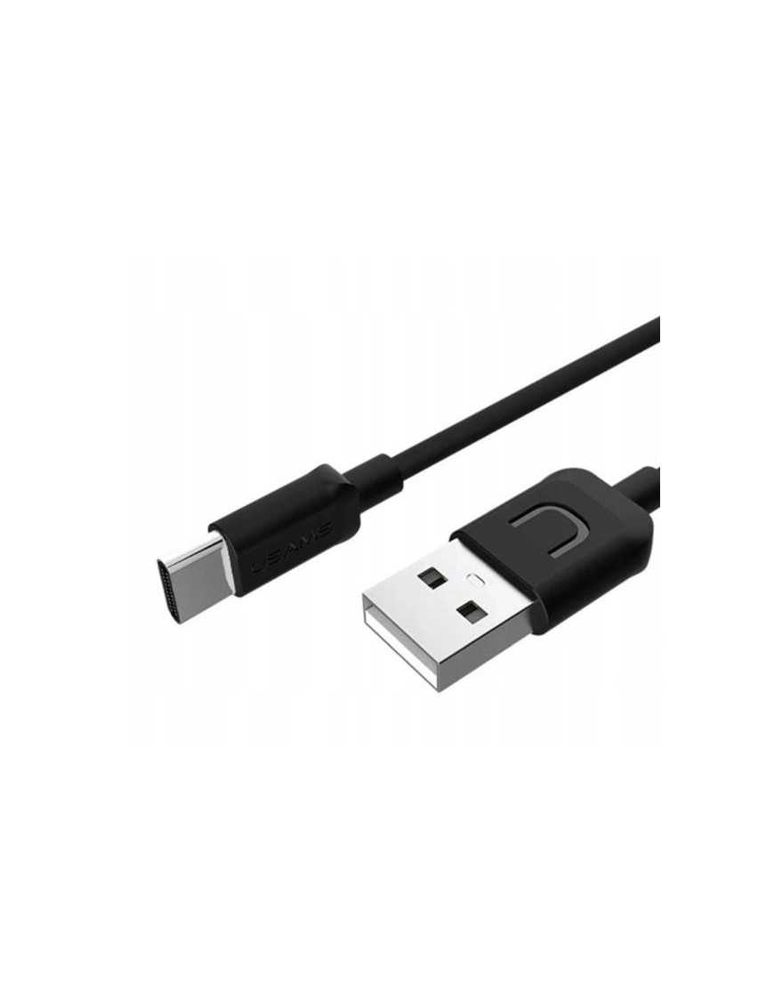 USAMS καλώδιο USB σε USB-C US-SJ099 U-Turn, 10.5W, 1m, μαύρο