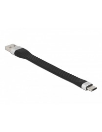 DELOCK καλώδιο USB 3.2 σε USB-C 85771, 15W, 5Gbps, FPC, 13.5cm, μαύρο