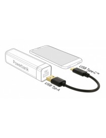 DELOCK καλώδιο USB σε USB-C 85354, 15W, 22AWG, 0.15m, μαύρο