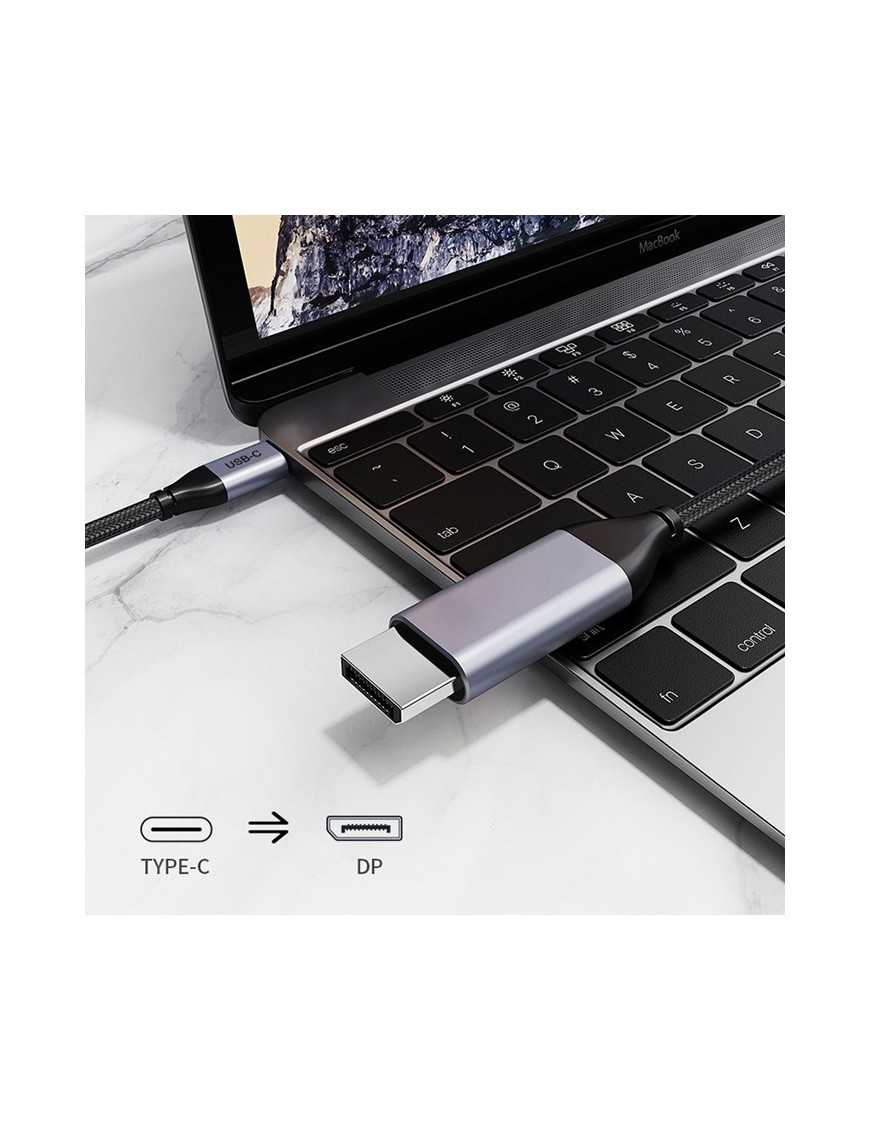 CABLETIME καλώδιο USB-C σε DisplayPort CT-CMDP2, 4K/30Hz, 1.2m, μαύρο