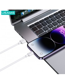 USAMS καλώδιο Lightning σε USB US-SJ604, 12W, 1m, λευκό