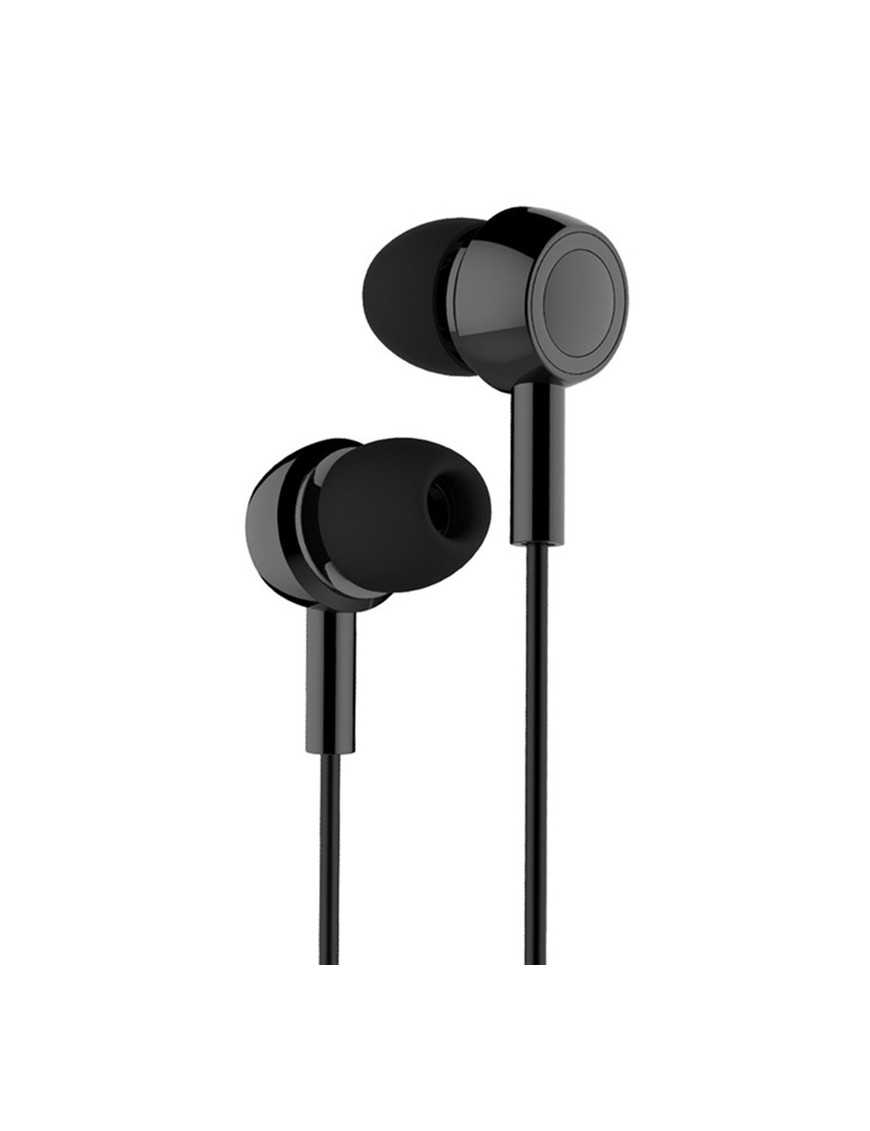 USAMS earphones με μικρόφωνο EP-12, 3.5mm σύνδεση, Φ10mm, 1.2m, μαύρα