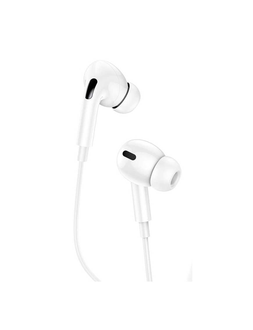 USAMS earphones με μικρόφωνο EP-41, 3.5mm σύνδεση, Φ10mm, 1.2m, λευκά