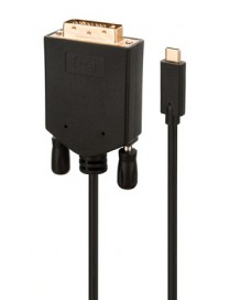 POWERTECH καλώδιο USB-C σε DVI CAB-UC050, 1080p/60Hz, 2m, μαύρο