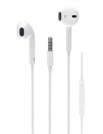 POWERTECH earphones με μικρόφωνο Classic, 3.5mm σύνδεση, 1.2m, λευκά