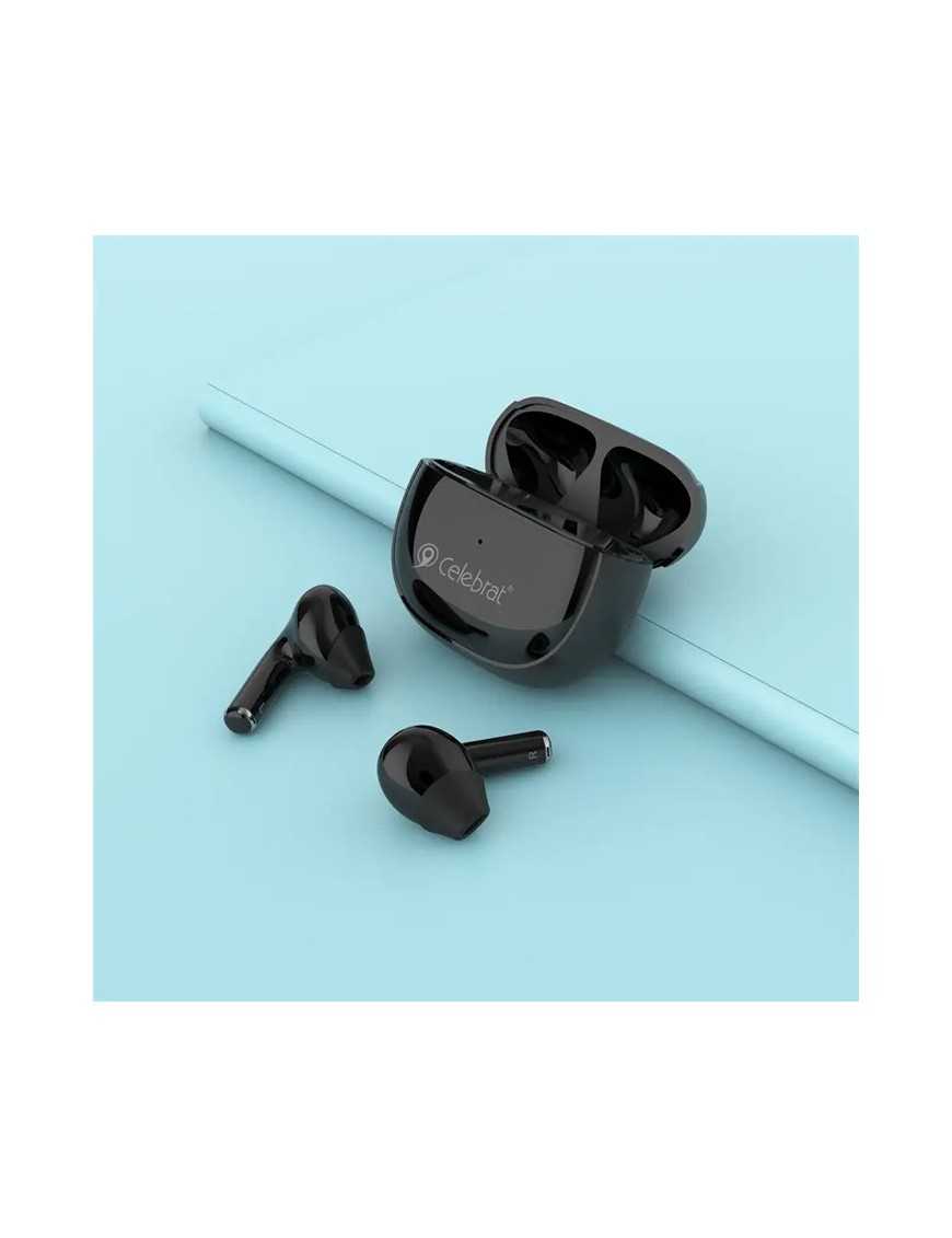 CELEBRAT earphones με θήκη φόρτισης W31, True Wireless, Φ13mm, μαύρα