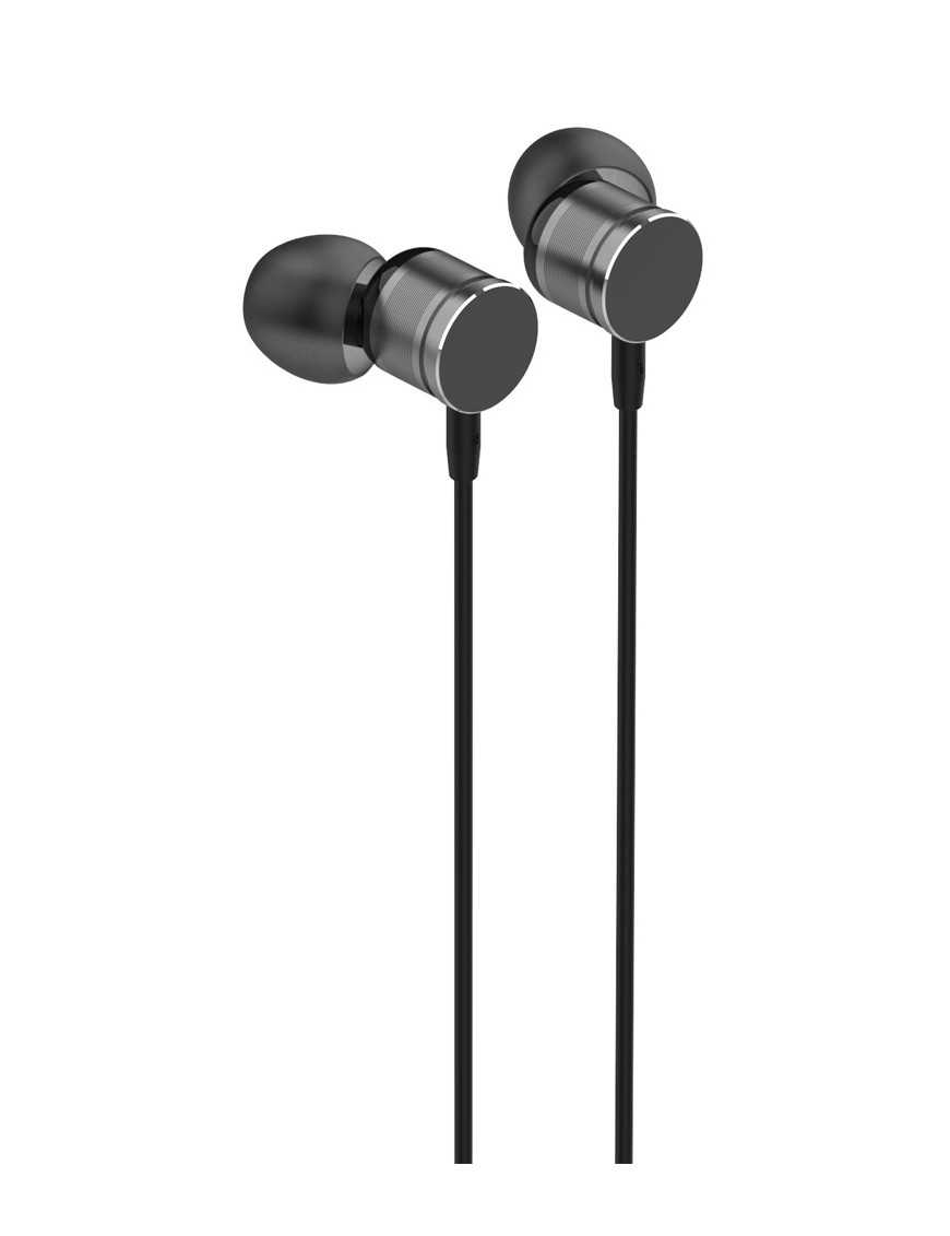 LDNIO earphones με μικρόφωνο HP04, 3.5mm σύνδεση, Φ10mm, 1.2m, γκρι