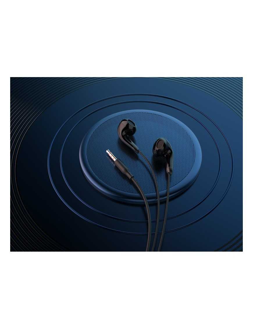 CELEBRAT earphones με μικρόφωνο G27, 3.5mm σύνδεση, Φ14mm, 1.2m, μαύρα