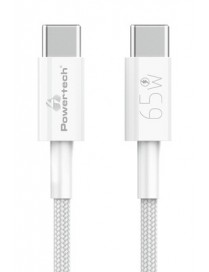 POWERTECH καλώδιο USB-C PTR-0181, 65W, 480Mbps, 1m, λευκό